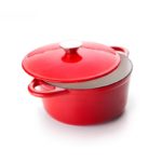 Ibili_emaloitu_valurautapata_3_9L_24cm_punainen