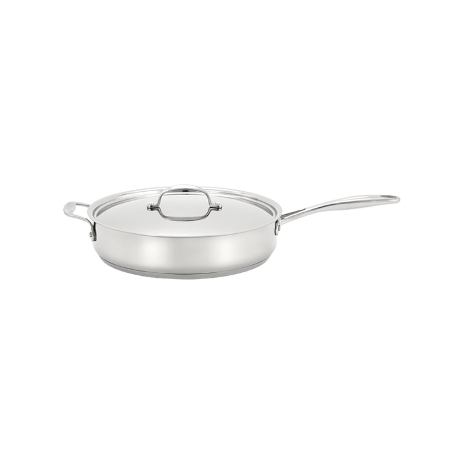 Teräksinen 28 cm paistokasari kannella